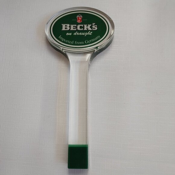 ATTRACTIVE Beck's on draught tap handle Acrylic Imported from Germany 9"… - Picture 3 of 5